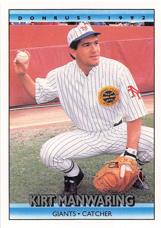 1992 Donruss Baseball #494 Kirt Manwaring  San Francisco Giants  Image 1
