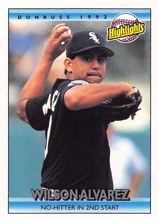 1992 Donruss Baseball #495 Wilson Alvarez HL  Chicago White Sox  Image 1
