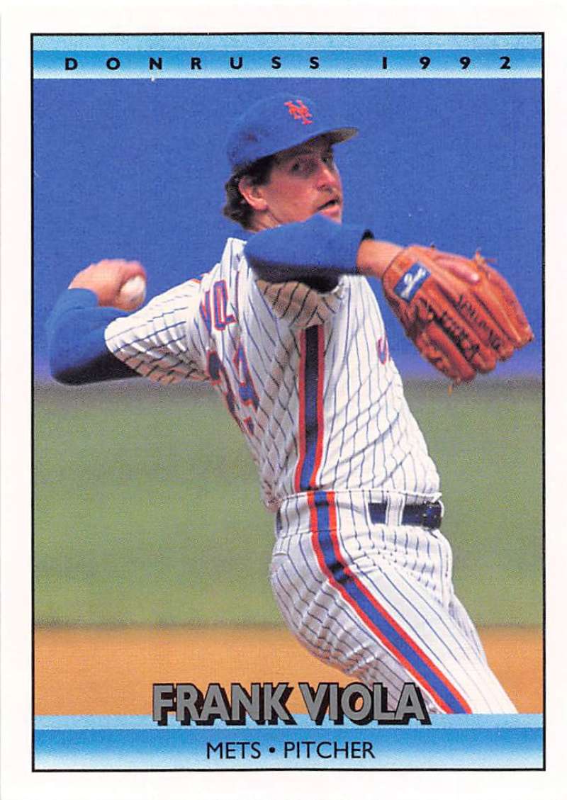1992 Donruss Baseball #498 Frank Viola New York Mets Image 1