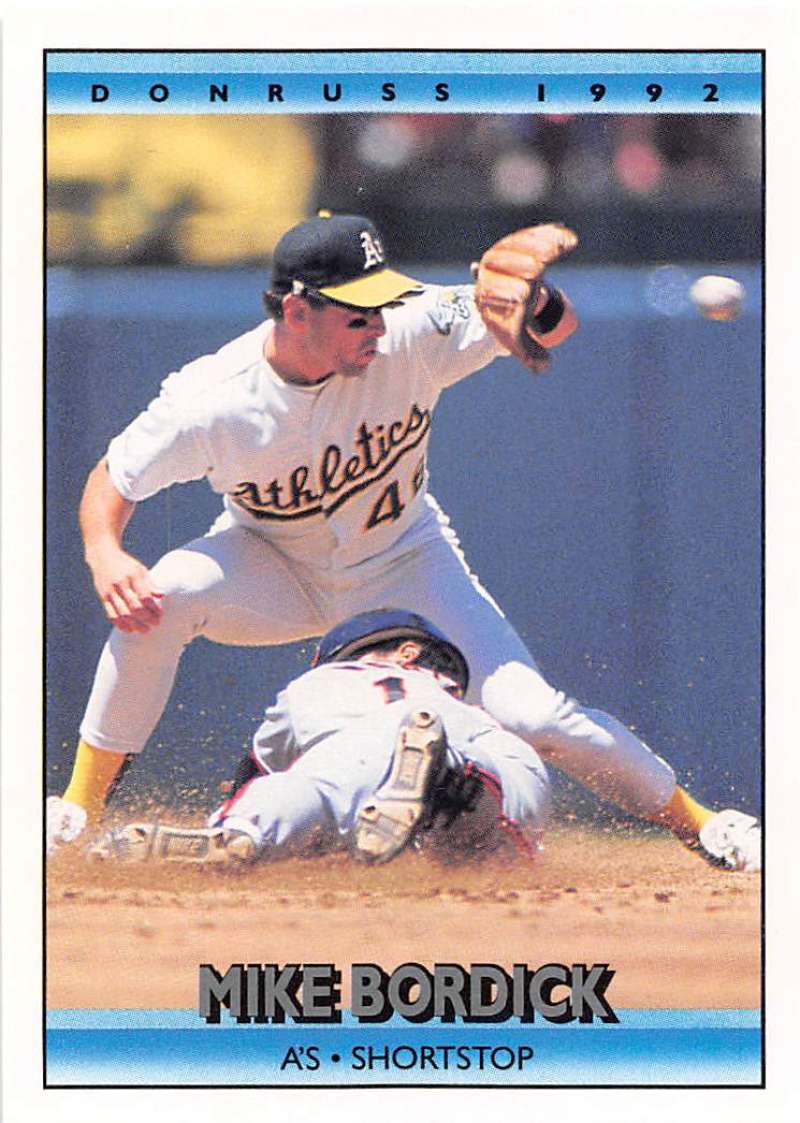 1992 Donruss Baseball #505 Mike Bordick Oakland Athletics Image 1