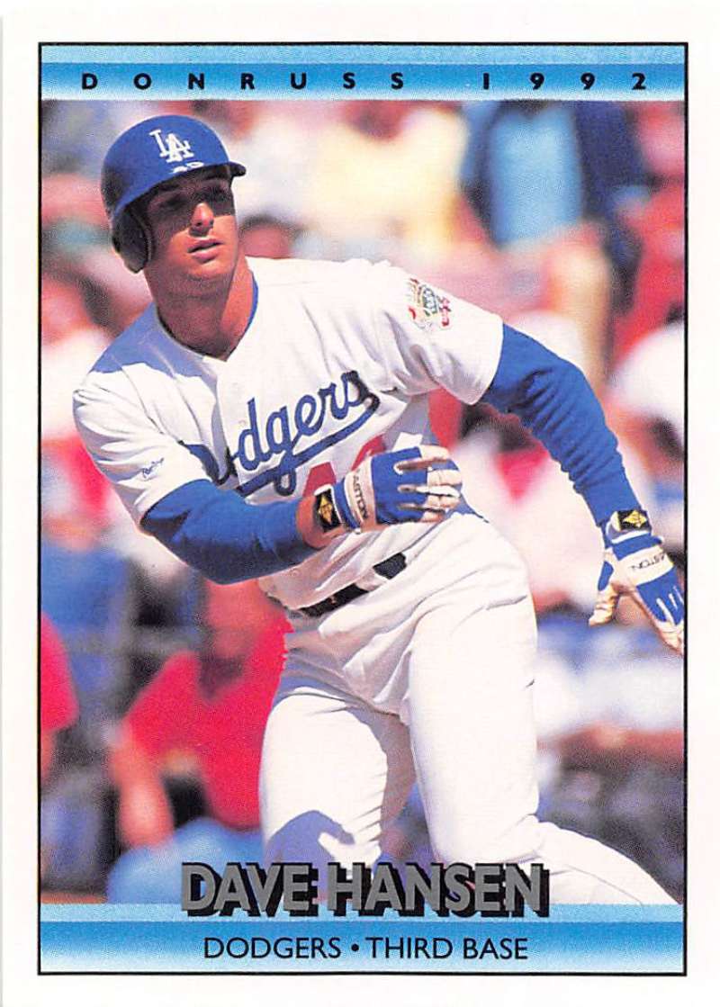 1992 Donruss Baseball #506 Dave Hansen Los Angeles Dodgers Image 1