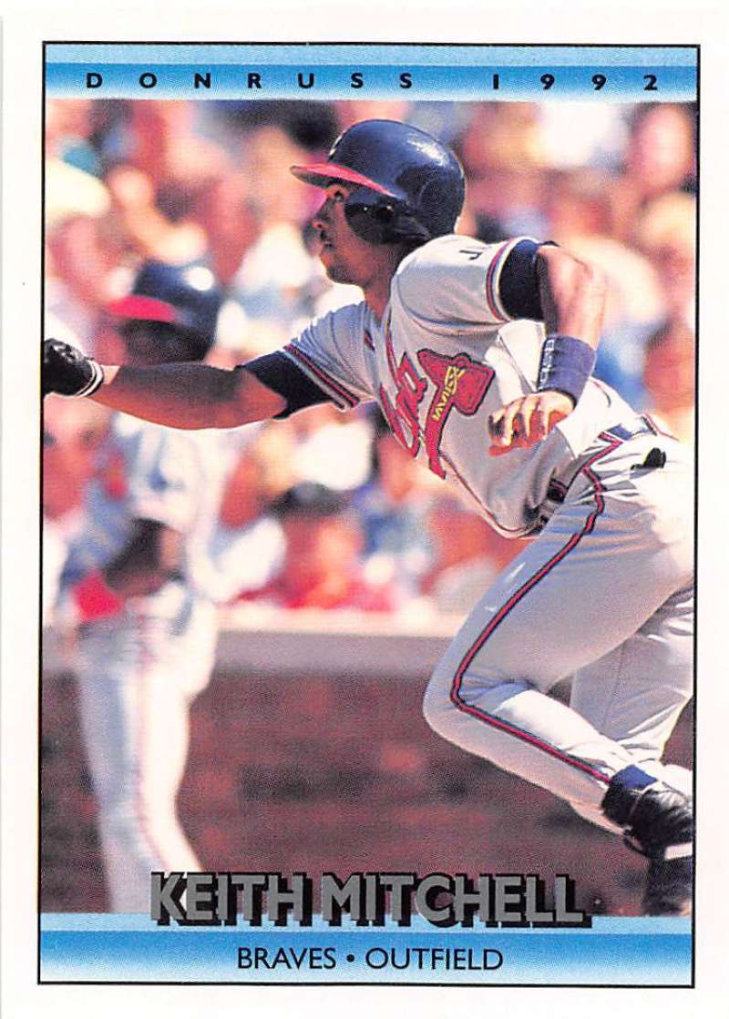 1992 Donruss Baseball #508 Keith Mitchell Atlanta Braves Image 1