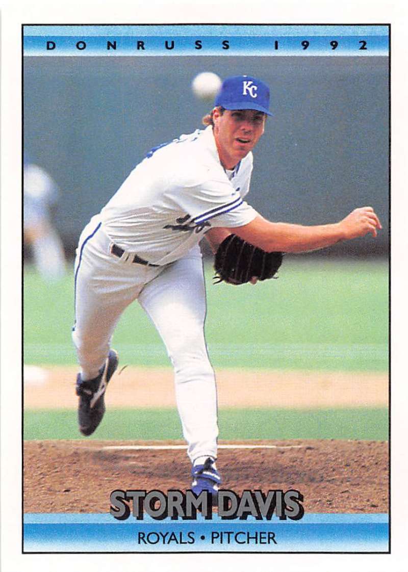 1992 Donruss Baseball #529 Storm Davis Kansas City Royals Image 1