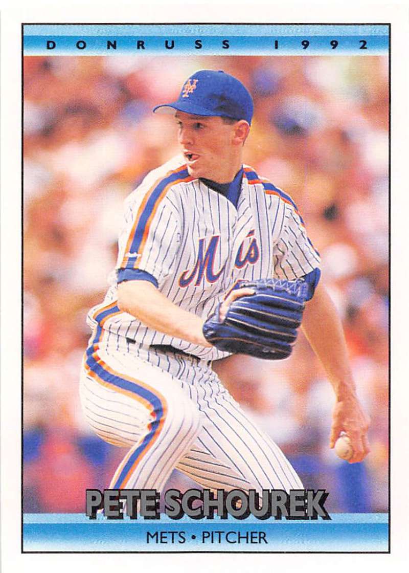 1992 Donruss Baseball #535 Pete Schourek New York Mets Image 1