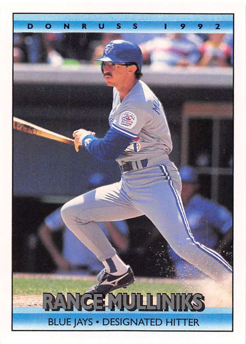 1992 Donruss Baseball #542 Rance Mulliniks Toronto Blue Jays Image 1