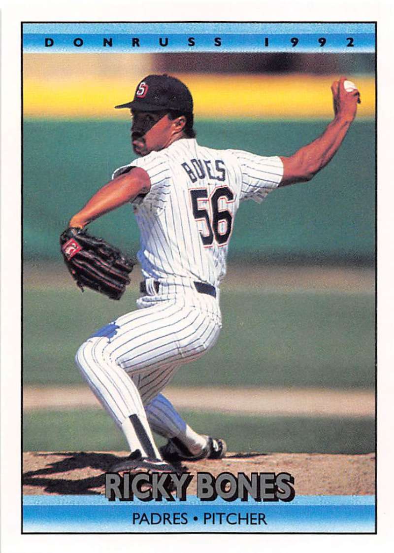 1992 Donruss Baseball #545 Ricky Bones San Diego Padres Image 1