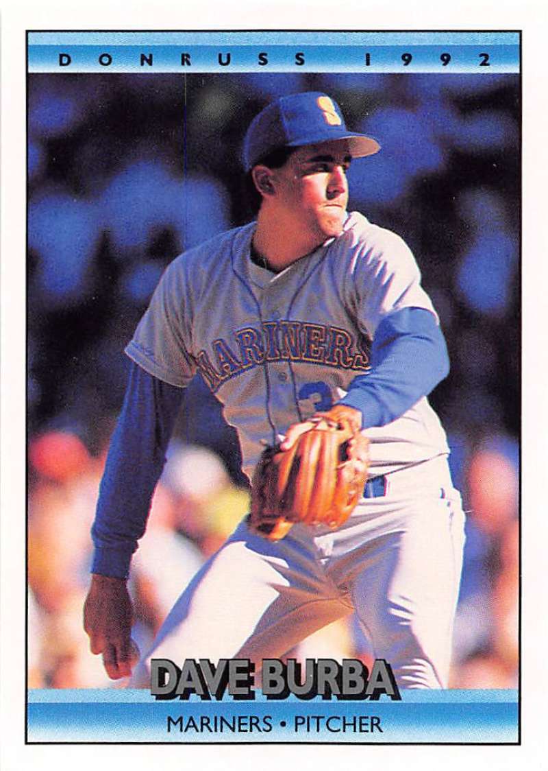 1992 Donruss Baseball #566 Dave Burba Seattle Mariners Image 1