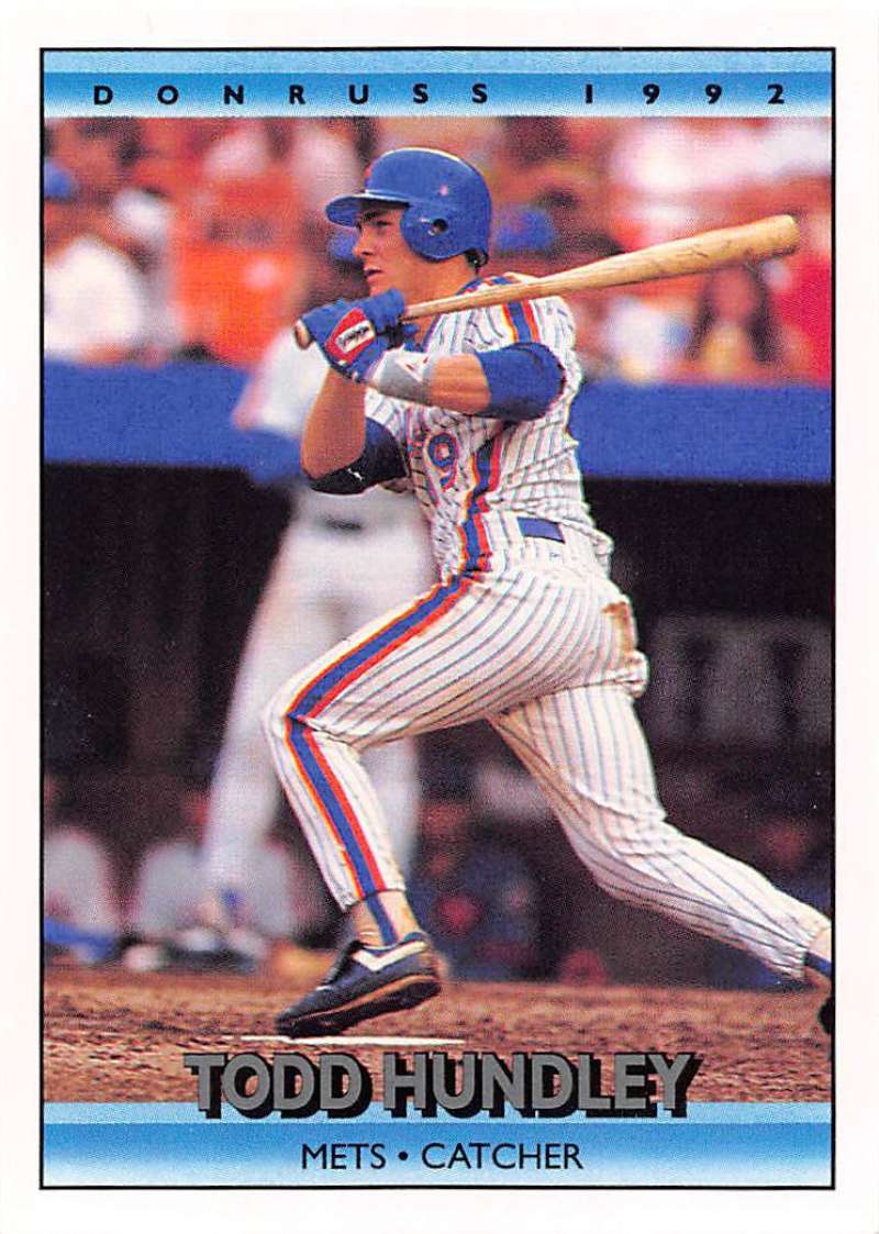 1992 Donruss Baseball #568 Todd Hundley New York Mets Image 1