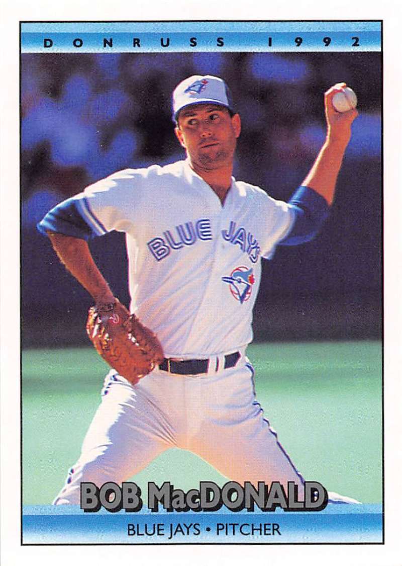 1992 Donruss Baseball #588 Bob MacDonald Toronto Blue Jays Image 1