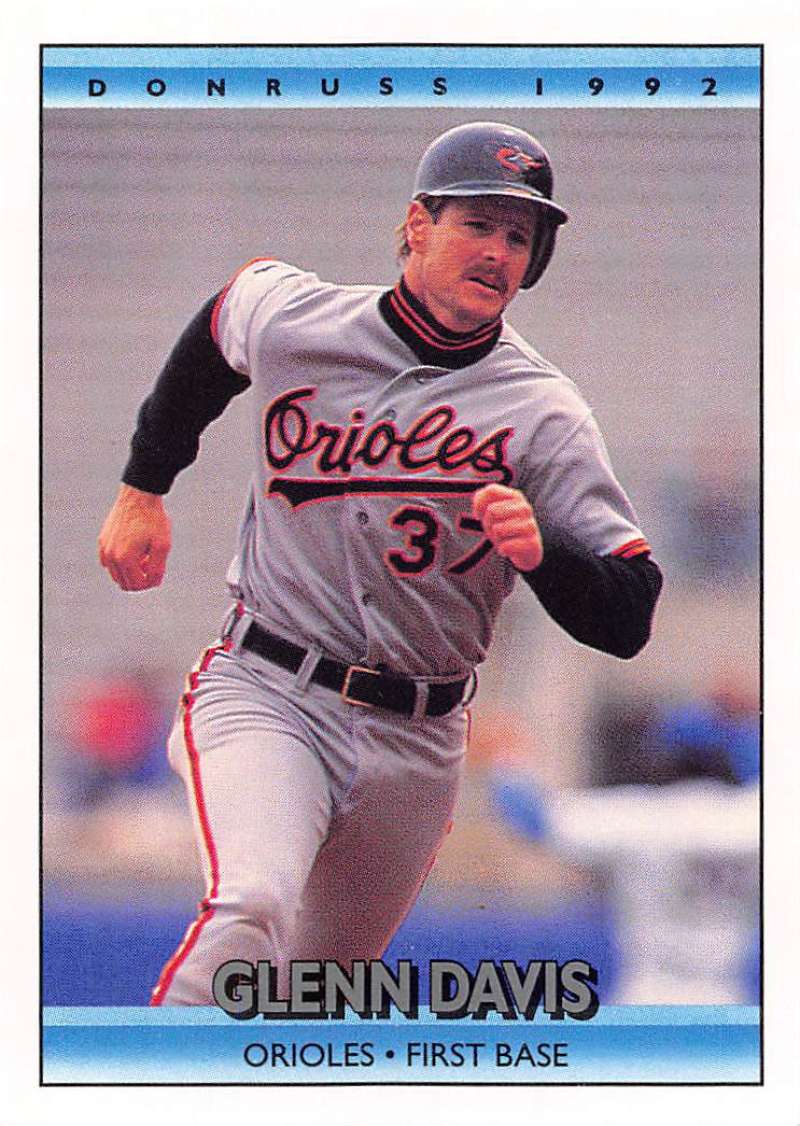 1992 Donruss Baseball #597 Glenn Davis Baltimore Orioles Image 1