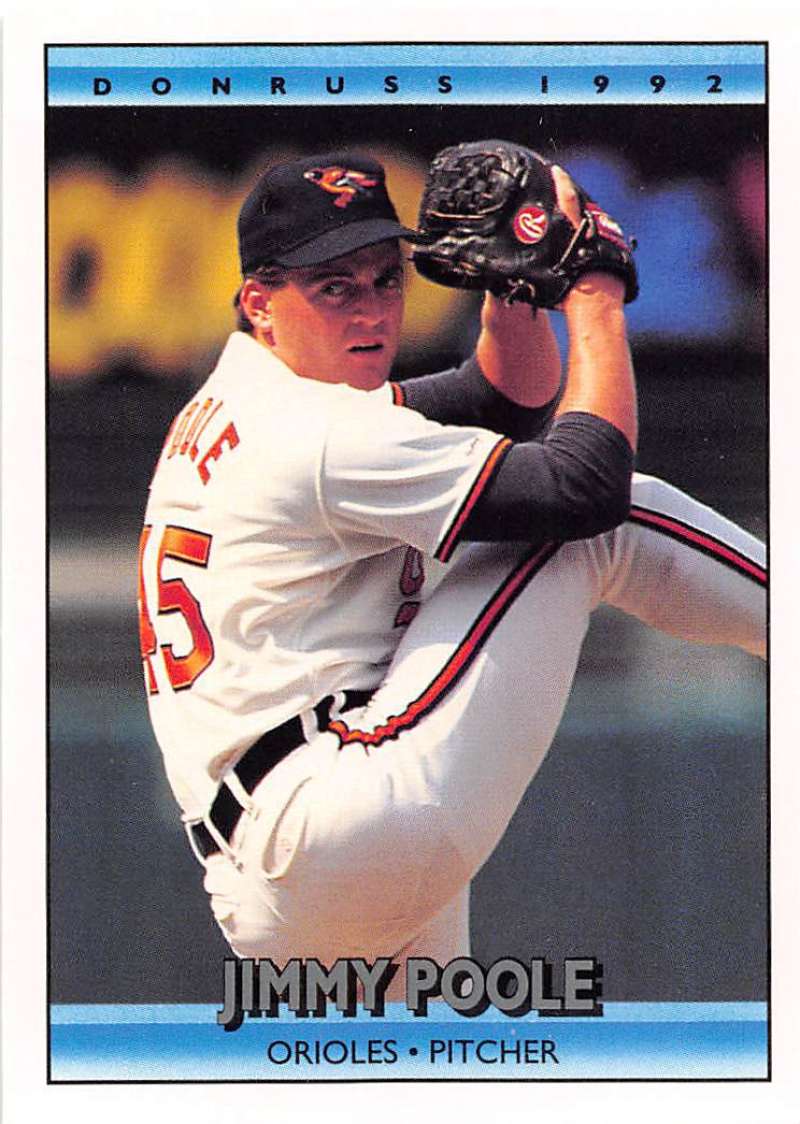 1992 Donruss Baseball #600 Jim Poole Baltimore Orioles Image 1