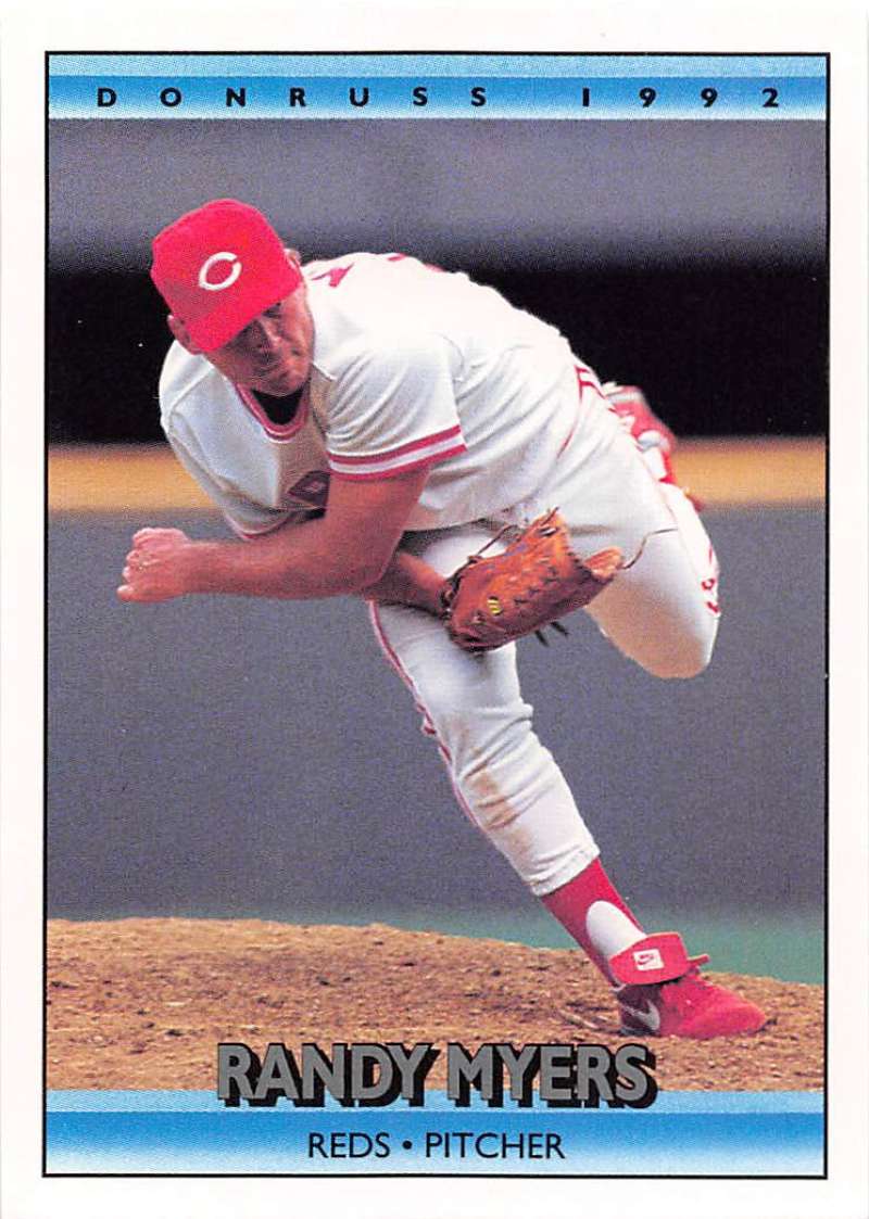 1992 Donruss Baseball #624 Randy Myers Cincinnati Reds Image 1