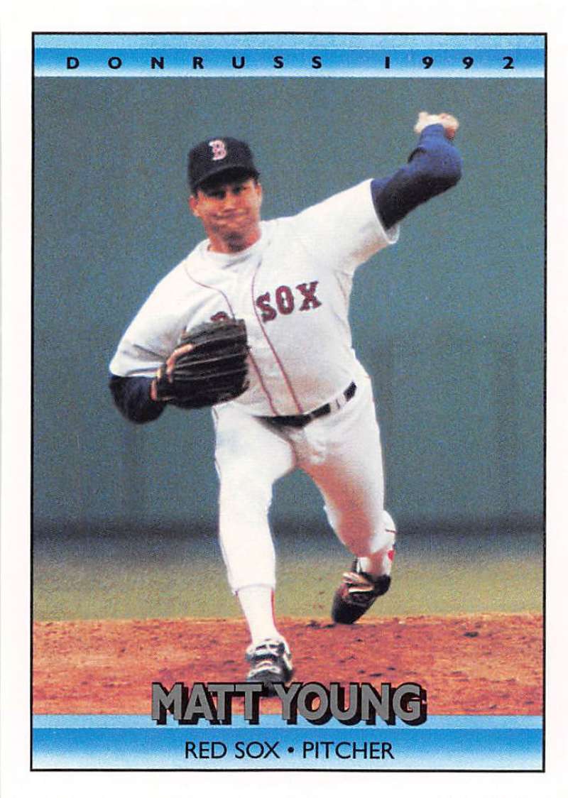 1992 Donruss Baseball #635 Matt Young Boston Red Sox Image 1