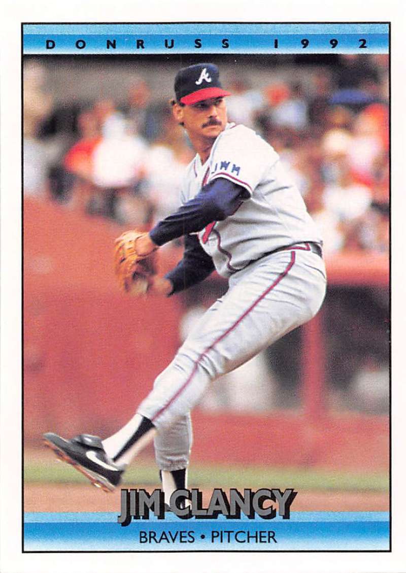 1992 Donruss Baseball #639 Jim Clancy Atlanta Braves Image 1
