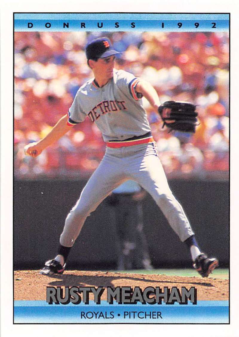 1992 Donruss Baseball #654 Rusty Meacham Kansas City Royals Image 1