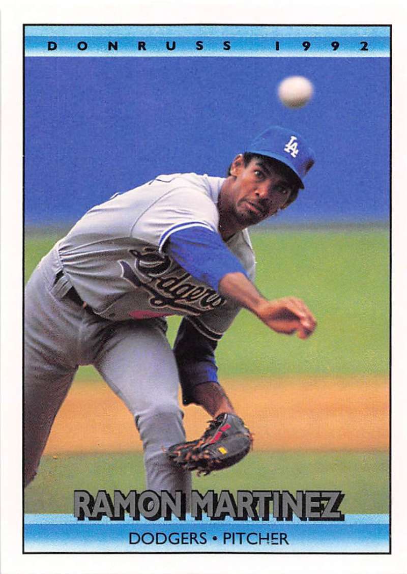 1992 Donruss Baseball #656 Ramon Martinez Los Angeles Dodgers Image 1