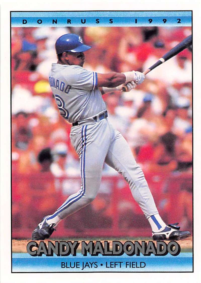 1992 Donruss Baseball #664 Candy Maldonado Toronto Blue Jays Image 1