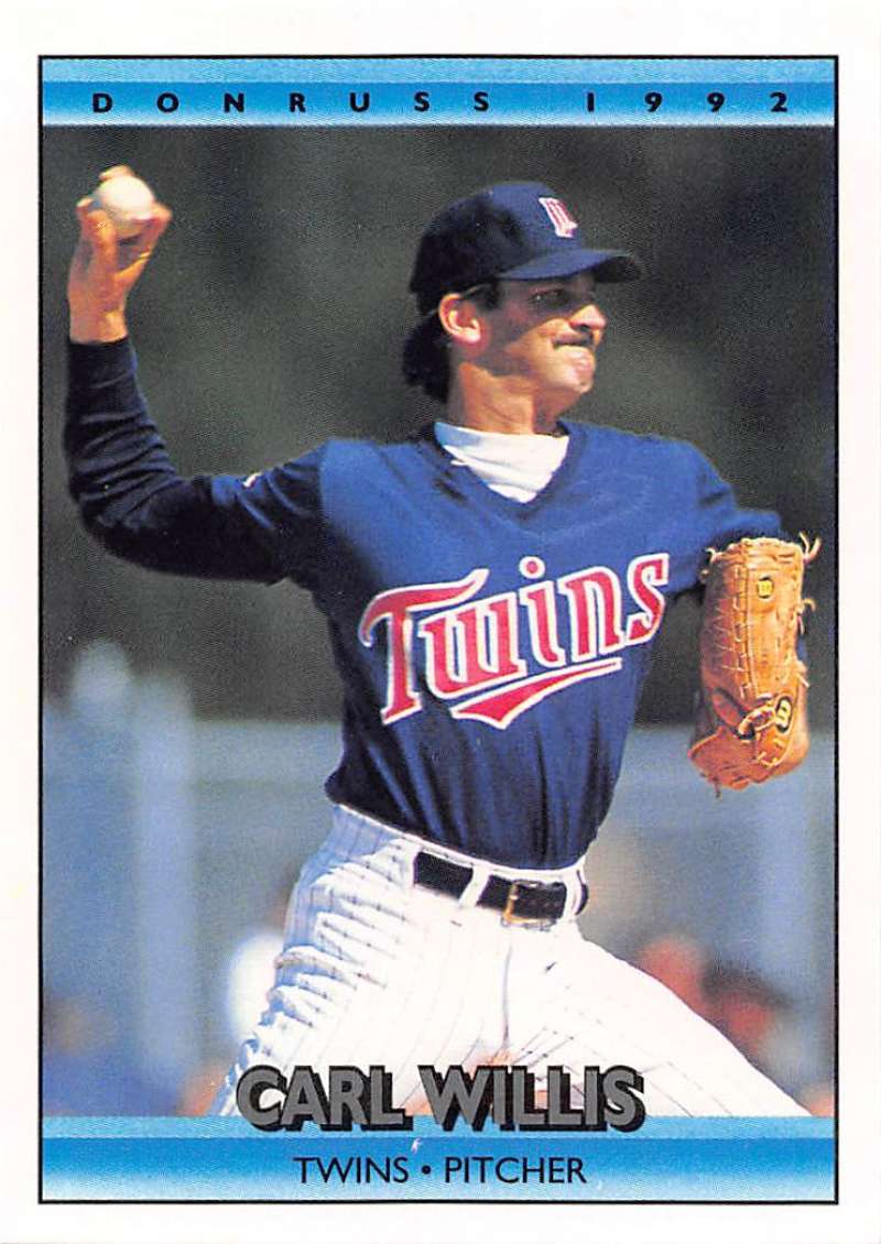 1992 Donruss Baseball #665 Carl Willis Minnesota Twins Image 1