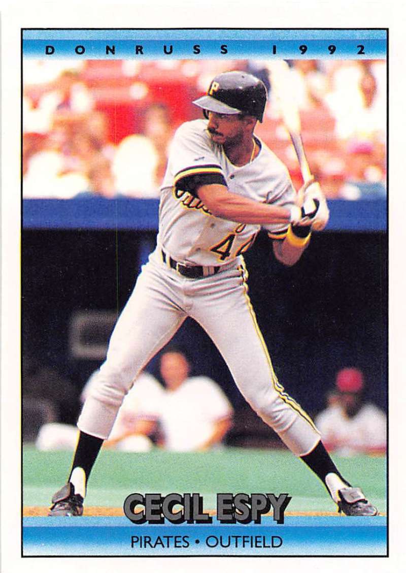 1992 Donruss Baseball #678 Cecil Espy Pittsburgh Pirates Image 1