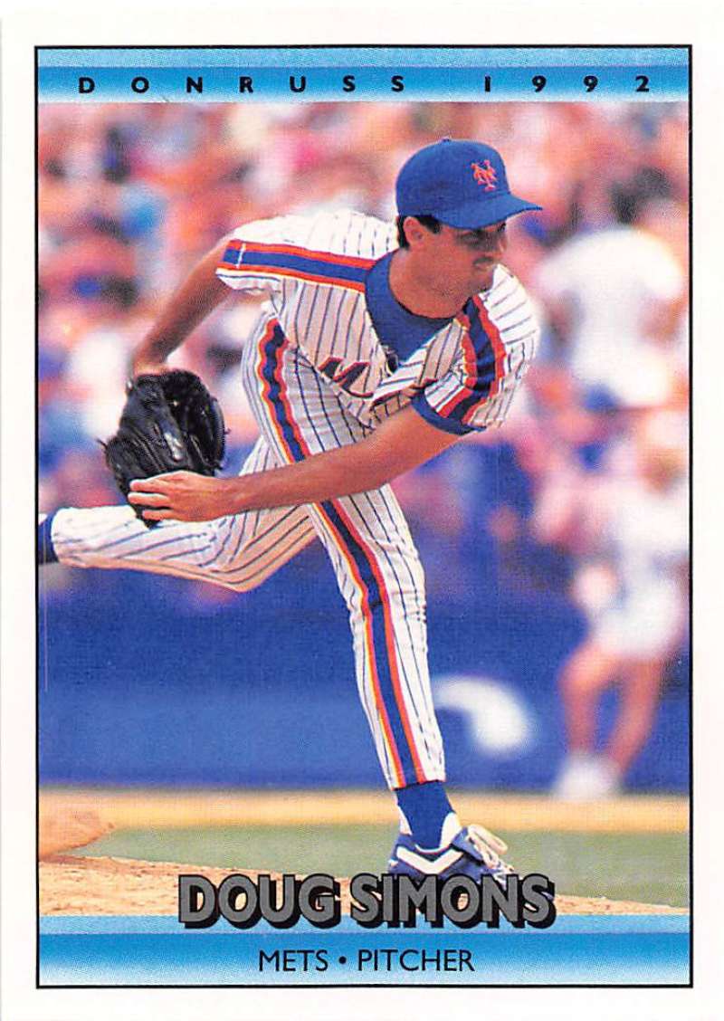 1992 Donruss Baseball #688 Doug Simons New York Mets Image 1