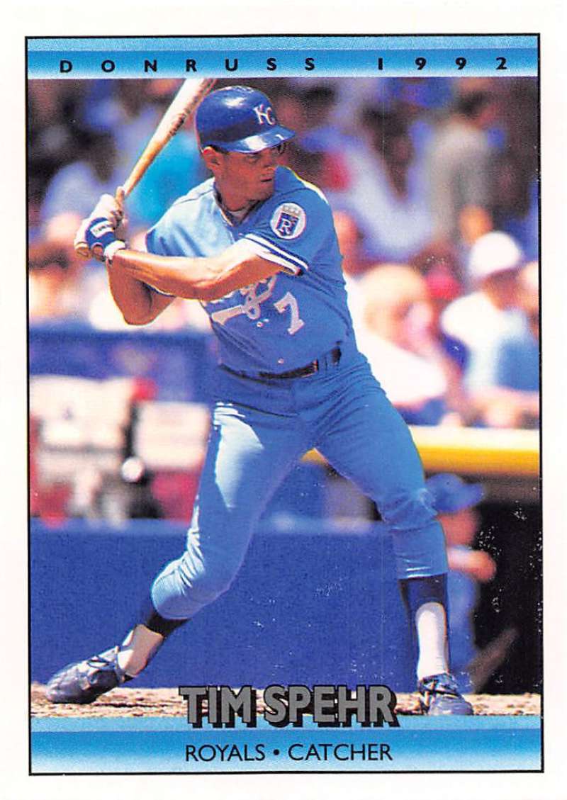 1992 Donruss Baseball #689 Tim Spehr Kansas City Royals Image 1