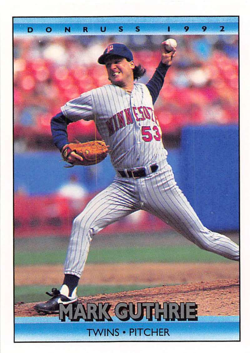1992 Donruss Baseball #691 Mark Guthrie Minnesota Twins Image 1