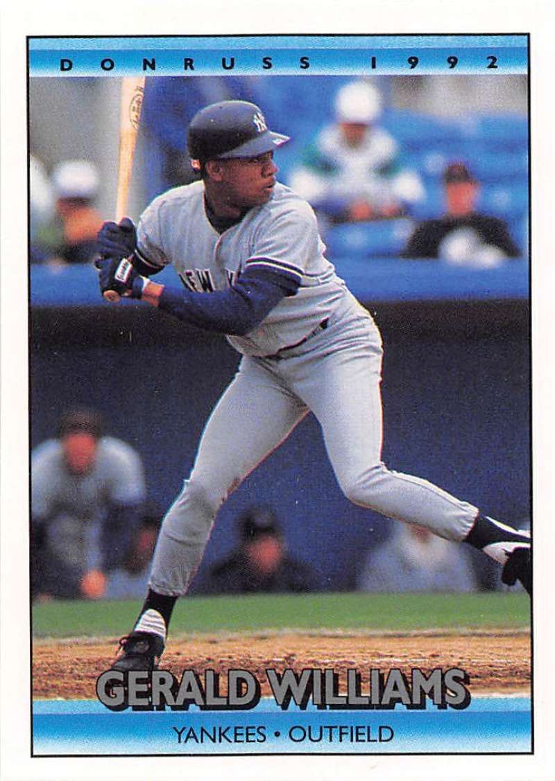 1992 Donruss Baseball #697 Gerald Williams New York Yankees Image 1