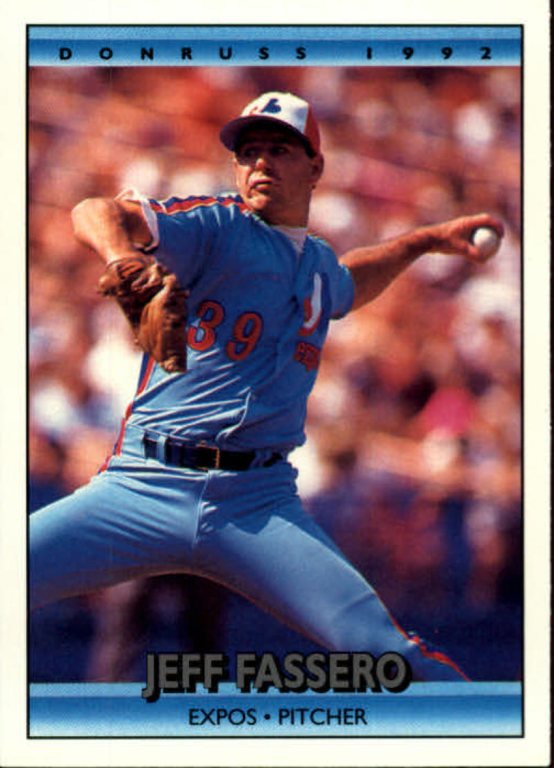 1992 Donruss Baseball #717 Jeff Fassero Montreal Expos Image 1