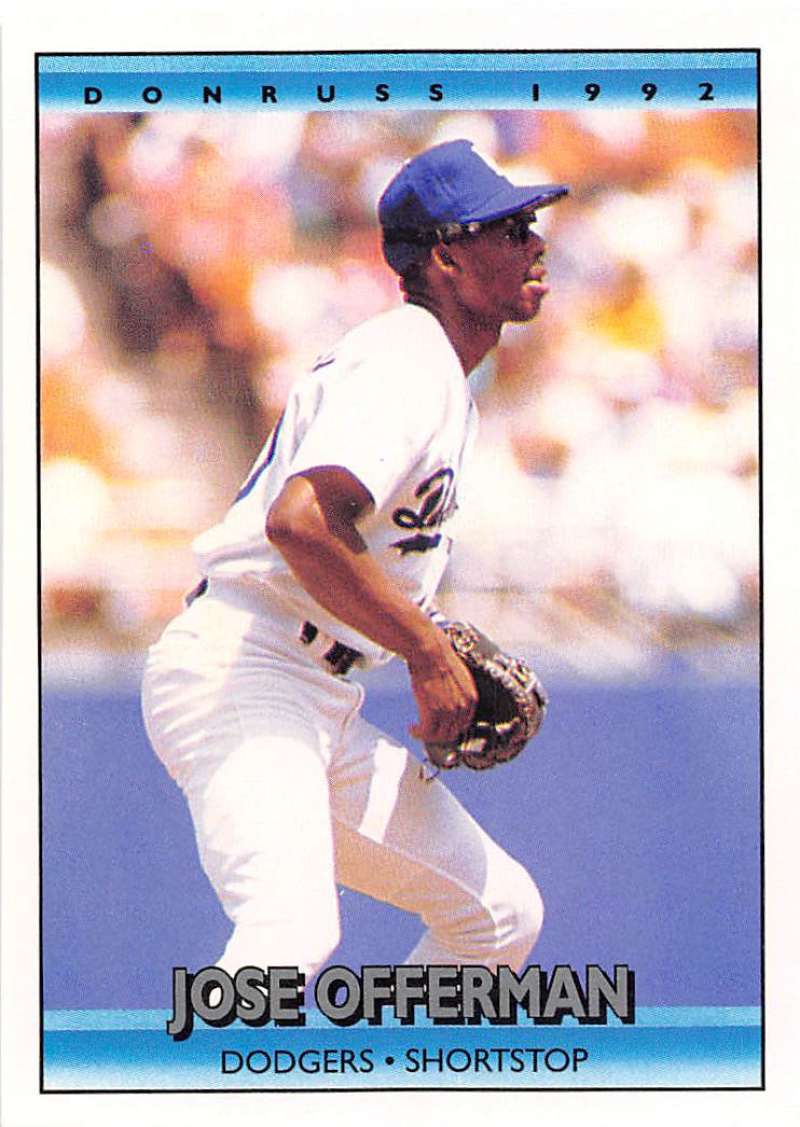 1992 Donruss Baseball #721 Jose Offerman Los Angeles Dodgers Image 1