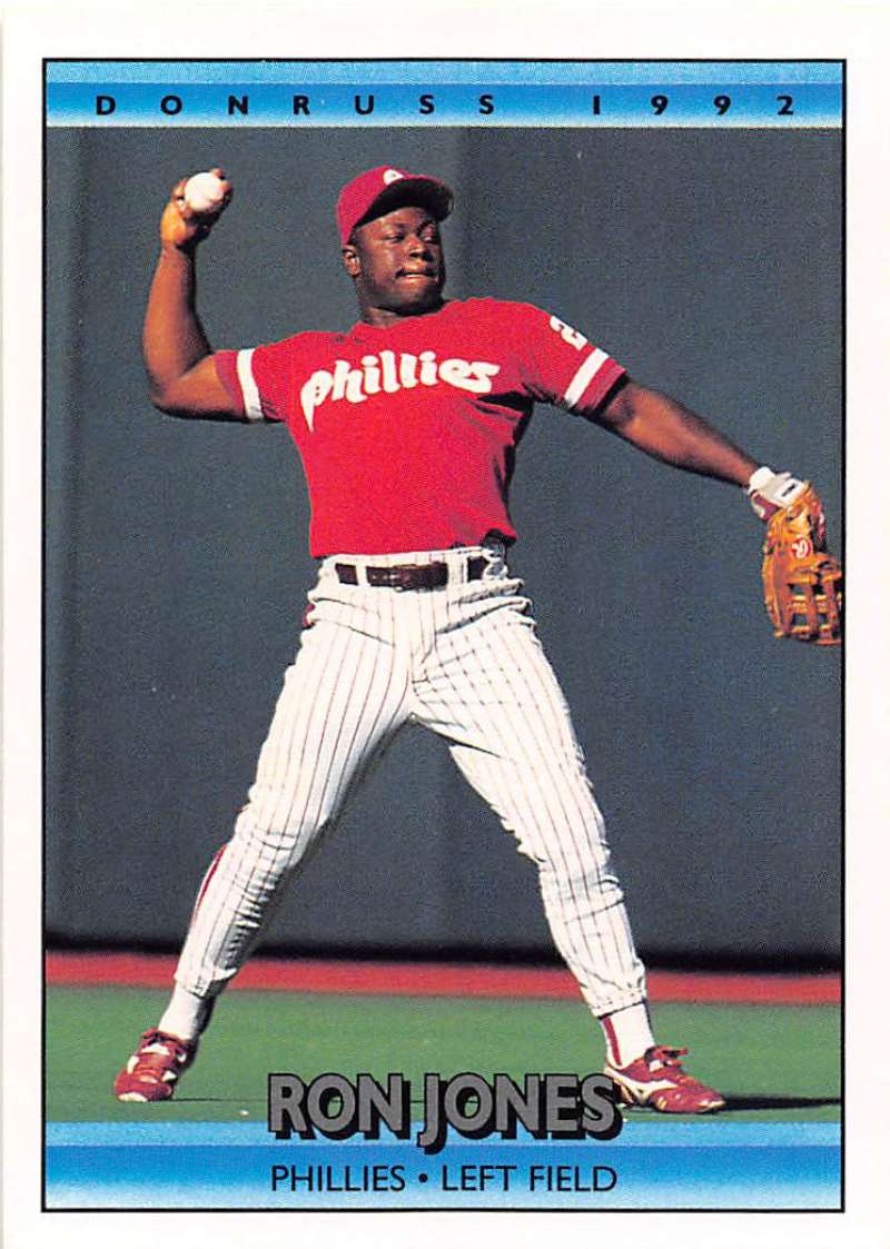 1992 Donruss Baseball #738 Ron Jones Philadelphia Phillies Image 1