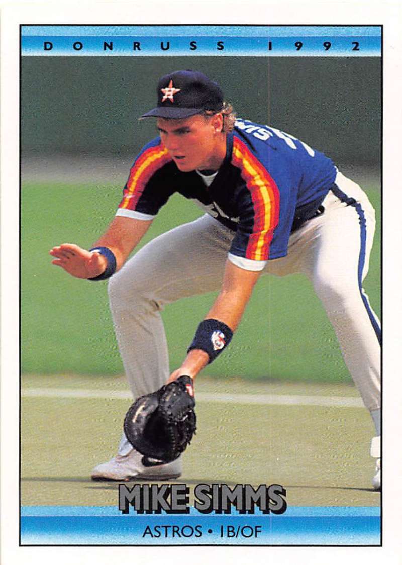 1992 Donruss Baseball #747 Mike Simms Houston Astros Image 1