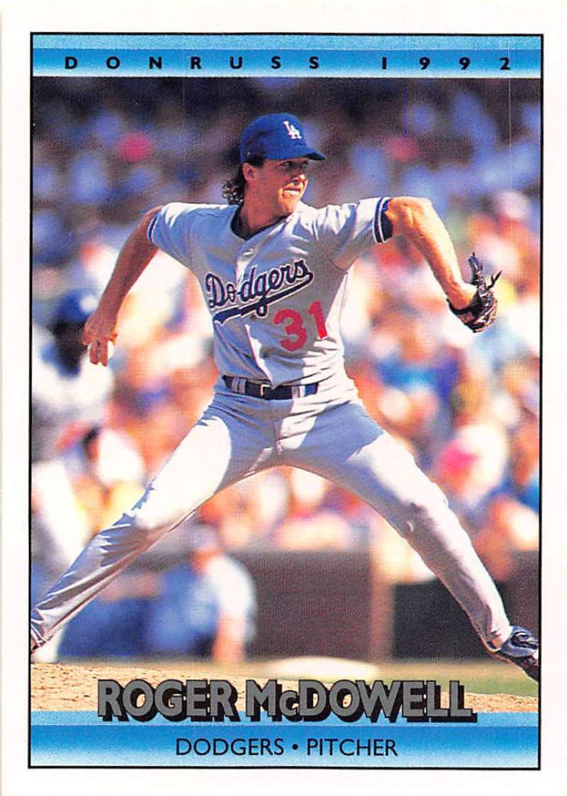 1992 Donruss Baseball #750 Roger McDowell Los Angeles Dodgers Image 1