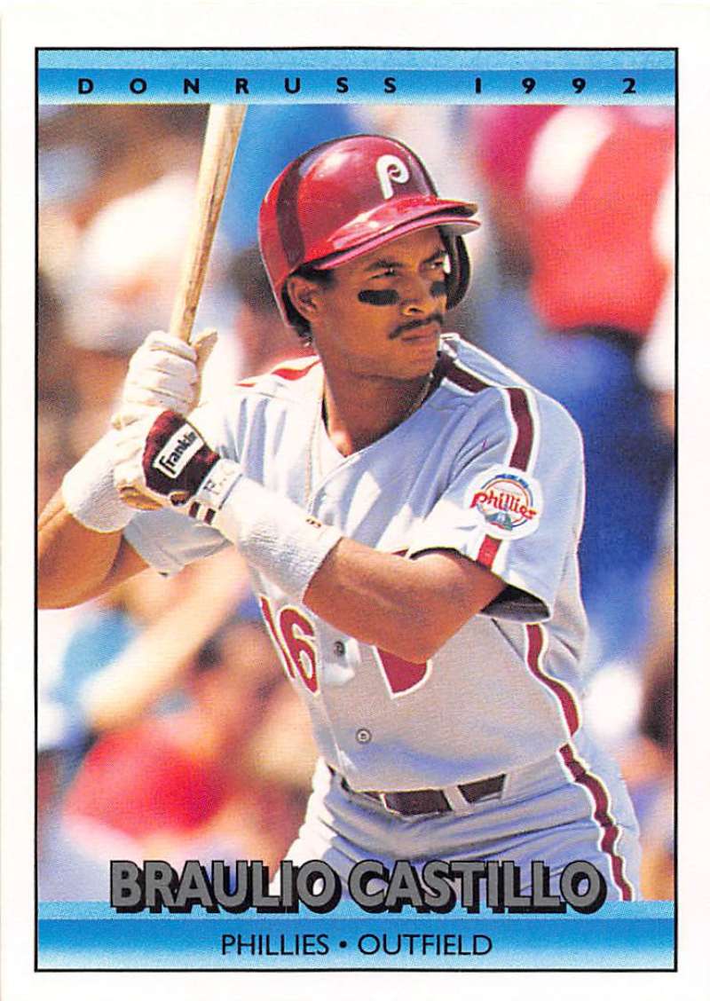 1992 Donruss Baseball #753 Braulio Castillo RC Rookie Philadelphia Phillies Image 1