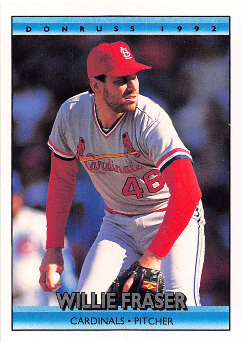 1992 Donruss Baseball #755 Willie Fraser St. Louis Cardinals Image 1