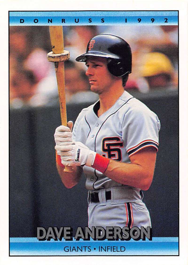 1992 Donruss Baseball #759 Dave Anderson San Francisco Giants Image 1