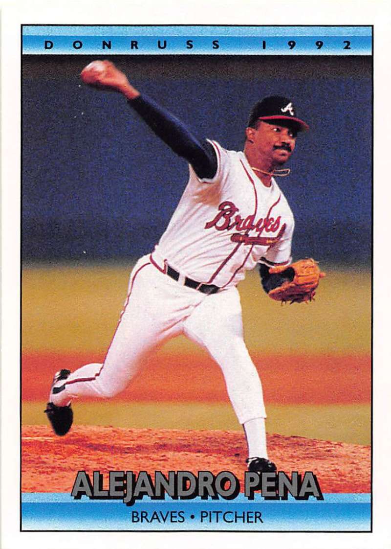 1992 Donruss Baseball #772 Alejandro Pena Atlanta Braves Image 1