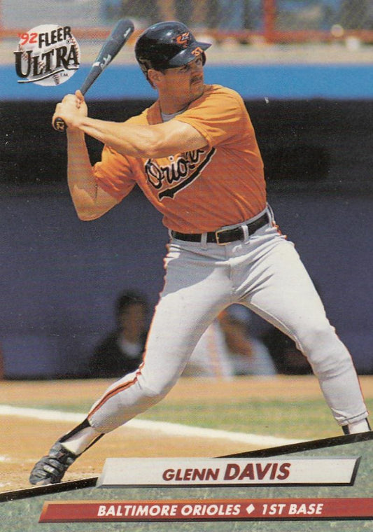 1992 Fleer Ultra Baseball #1 Glenn Davis  Baltimore Orioles  Image 1