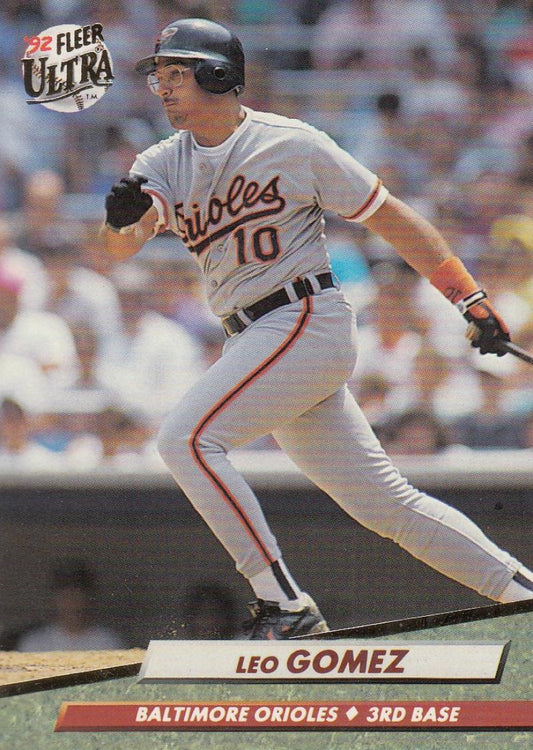 1992 Fleer Ultra Baseball #4 Leo Gomez  Baltimore Orioles  Image 1