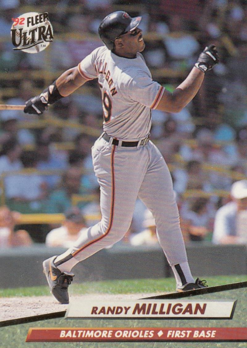 1992 Fleer Ultra Baseball #8 Randy Milligan Baltimore Orioles Image 1