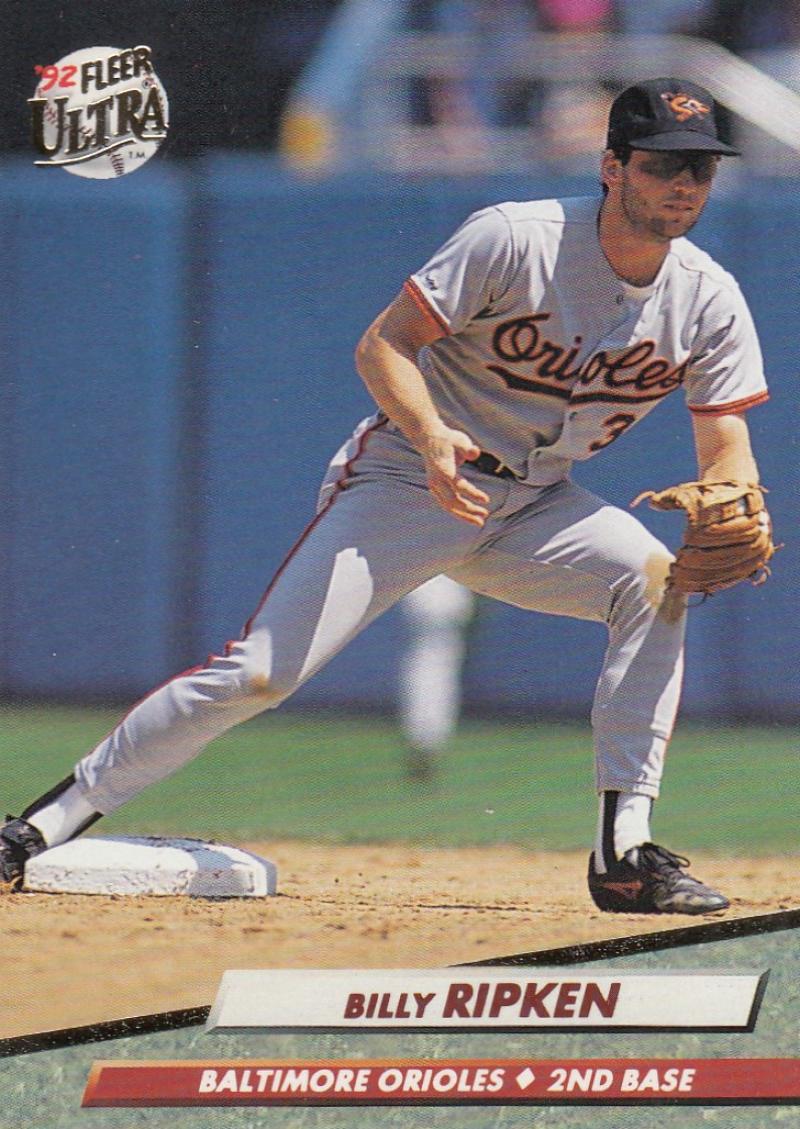 1992 Fleer Ultra Baseball #10 Billy Ripken Baltimore Orioles Image 1