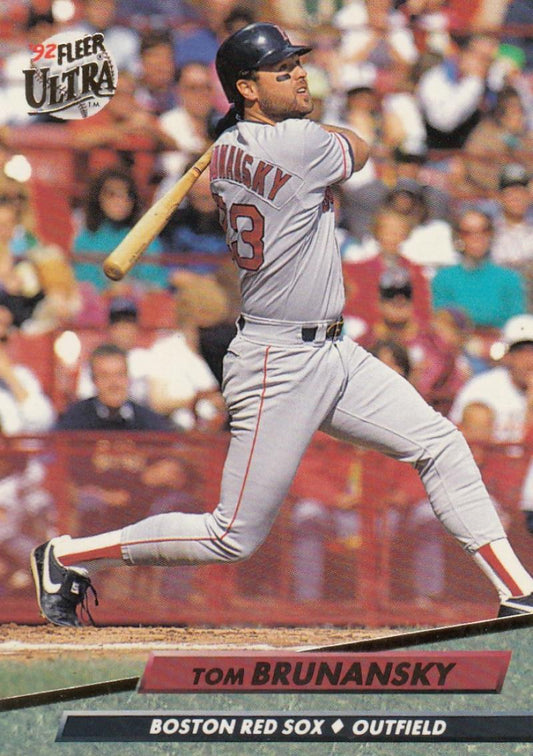 1992 Fleer Ultra Baseball #12 Tom Brunansky  Boston Red Sox  Image 1