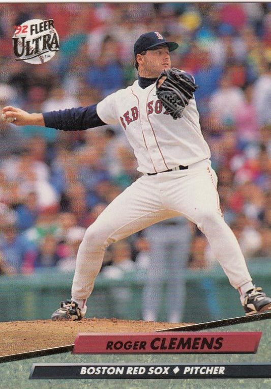 1992 Fleer Ultra Baseball #15 Roger Clemens  Boston Red Sox  Image 1