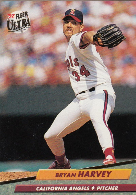 1992 Fleer Ultra Baseball #27 Bryan Harvey  California Angels  Image 1