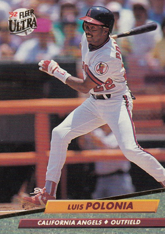 1992 Fleer Ultra Baseball #29 Luis Polonia  California Angels  Image 1