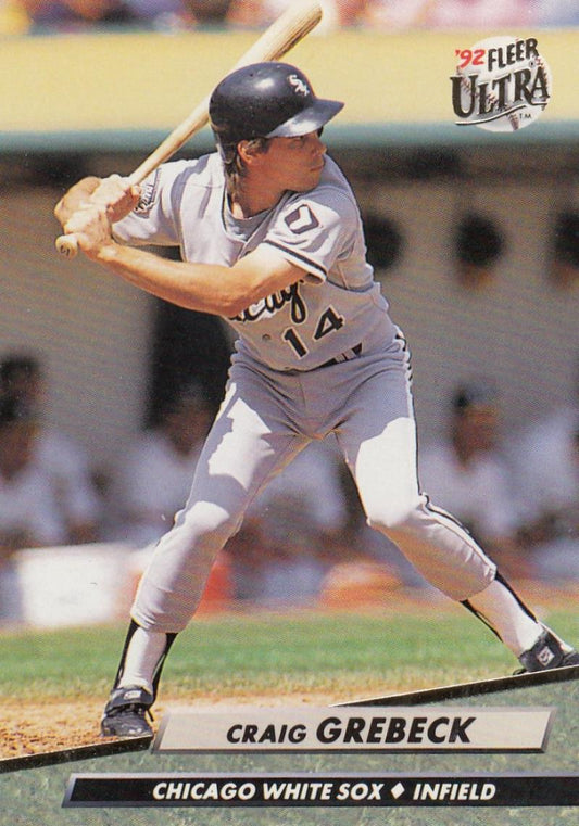 1992 Fleer Ultra Baseball #34 Craig Grebeck  Chicago White Sox  Image 1