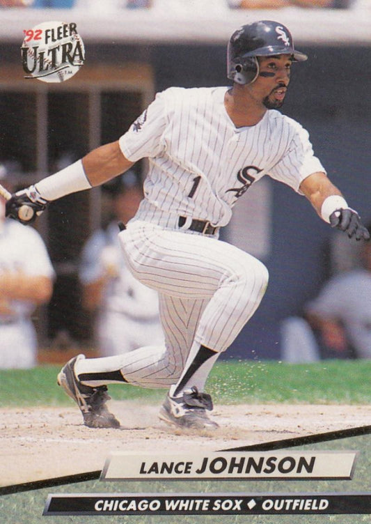 1992 Fleer Ultra Baseball #38 Lance Johnson  Chicago White Sox  Image 1