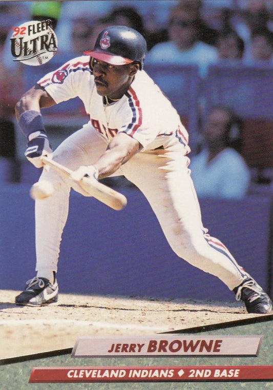 1992 Fleer Ultra Baseball #48 Jerry Browne UER  Cleveland Indians  Image 1