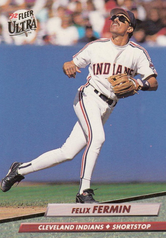 1992 Fleer Ultra Baseball #49 Felix Fermin  Cleveland Indians  Image 1