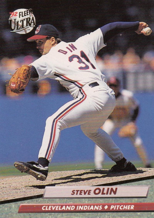 1992 Fleer Ultra Baseball #53 Steve Olin  Cleveland Indians  Image 1