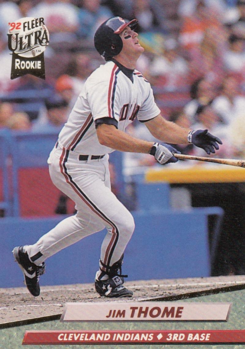 1992 Fleer Ultra Baseball #54 Jim Thome Cleveland Indians Image 1